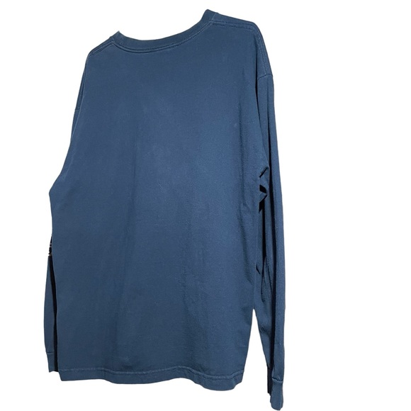 Oilers Hockey Pullover Crew Neck Navy Long Sleeve Mens T Shirt Size XL - Picture 2 of 7